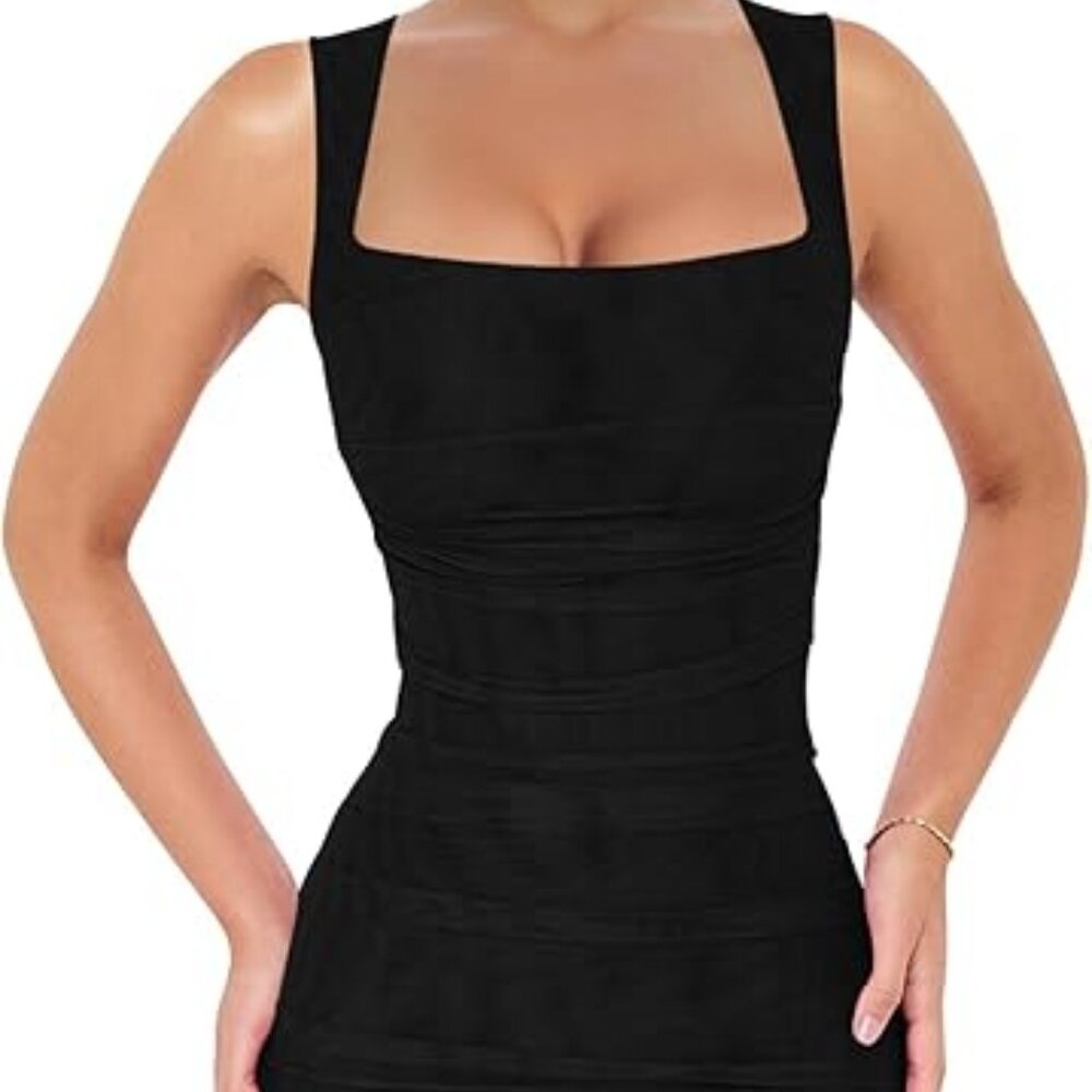 Black Formal Bodycon Midi Dress